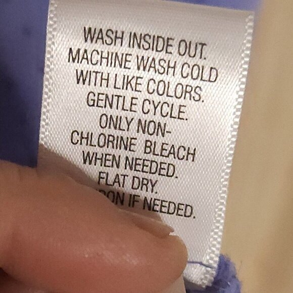 Dana Buchman Blue Front Tie Navy Polka Dot Blouse Medium - Picture 7 of 7